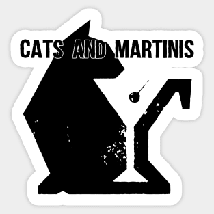 Cats and Martinis Sticker